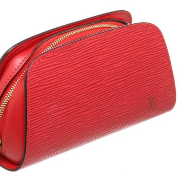 Louis Vuitton Louis Vuitton Red Epi Leather Dauphine Cosmetic Case